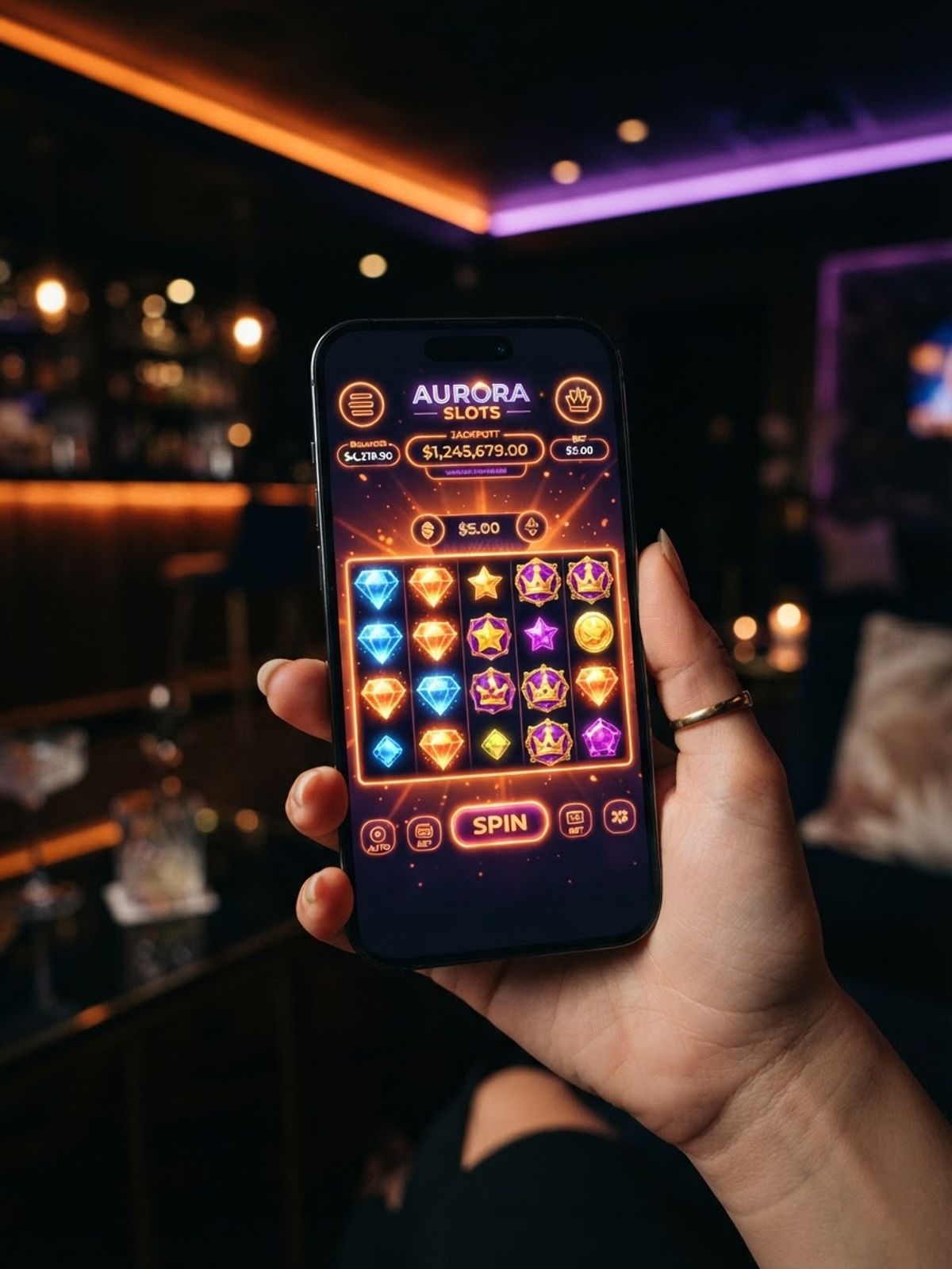 Golden Mister mobile app on smartphone screen